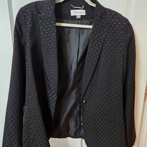 Calvin Klein Black Polka Dot Women's Blazer